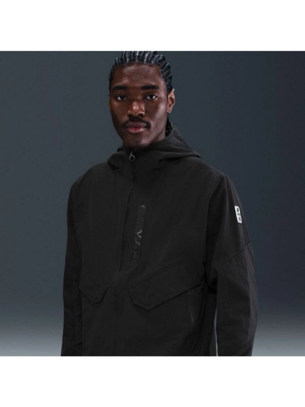 NEW Nike Air Max Woven Jacket Hooded Zip Up Black IF0849-010 Men Size 2XL